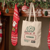 Santa Express (Individuelle Name) Weihnachten Tragetasche
