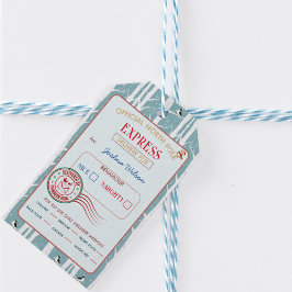 Santa Express Lieferung Winterwald Weihnachten Geschenkanhänger