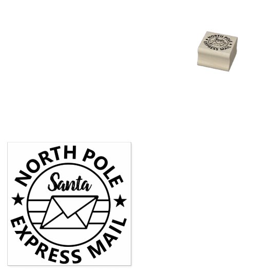 SANTA EXPRESS MAIL RUBBER BRIEFMARKE GUMMISTEMPEL (Stempel)
