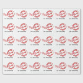 Santa Express Post Nordpol Lieferung Geschenkpapier (Flach)