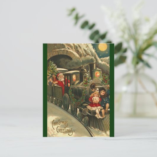 Santa Express Postcard - Weihnachten Postkarte (Stehend Vorderseite)