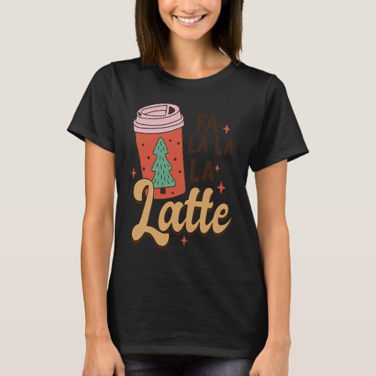 Santa Fa La La La Latte Christmas Math Teacher Lif T-Shirt (Vorderseite)
