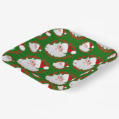 Santa Face Circles, Green Glitzer Paper Teller (Gewinkelt)