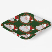 Santa Face Circles, Grünbuch-Teller Pappteller (Gewinkelt)