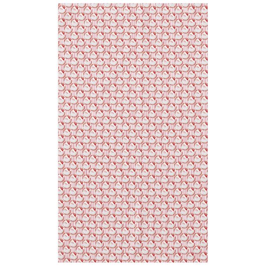 Santa Face Circles, Red Stripes-TABLECLOTH 60x104 Tischdecke (Vorderseite)
