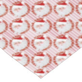Santa Face Circles, Red Stripes-TABLECLOTH 60x84 Tischdecke (Schrägansicht)