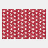 Santa Face Frohe Weihnachten Ho Ho Ho Custom Geschenkpapier Set (Vorderseite 3)