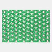 Santa Face Frohe Weihnachten Ho Ho Ho Custom Geschenkpapier Set (Vorderseite 2)