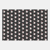 Santa Face Frohe Weihnachten Ho Ho Ho Custom Geschenkpapier Set (Vorderseite)