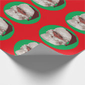 Santa Face Geschenkpapier (Ecke)