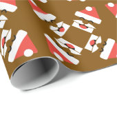Santa Face Geschenkpapier (Rolleneckpunkt)