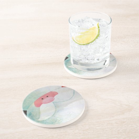 Santa Face Getränkeuntersetzer (Seite)