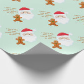 Santa Face Gingerbread Boy Geschenkpapier (Ecke)