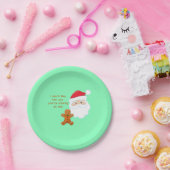 Santa Face Gingerbread Man Pappteller (Party)