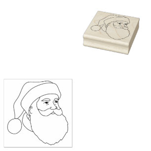 Santa Face Gummistempel