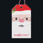 SANTA FACE Hipster Festliche Weihnachten Modernes  Geschenkanhänger<br><div class="desc">von kat massard >>> kat@simplysweetPAPERIE.com <<<< Stilvolle und festliche, kleine Weihnachtsmarken zum Verpacken Ihrer Geschenke im Stil - mit praktisch zu: und von: Abschnitt auf der Rückseite. Teilen Sie die Freude! - - - - - - - - - - - - - - - - - - - -...</div>