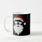 Santa Face Hipster Style Funny Christmas Pajamas Kaffeetasse (Links)