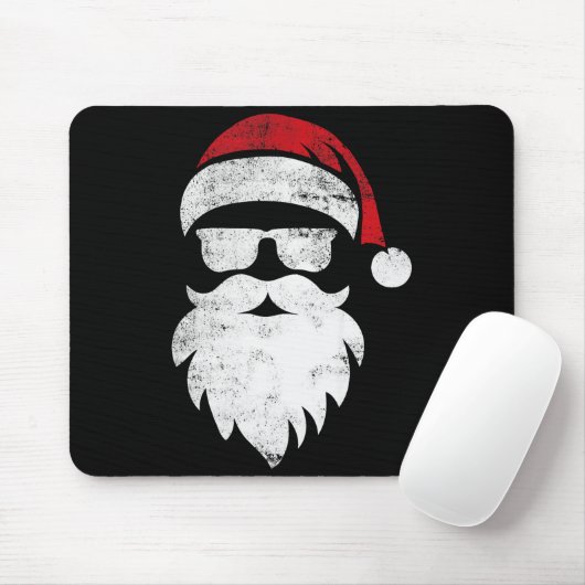 Santa Face Hipster Style Funny Christmas Pajamas Mousepad (Mit Mouse)
