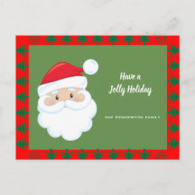 Santa Face Holiday Postkarte