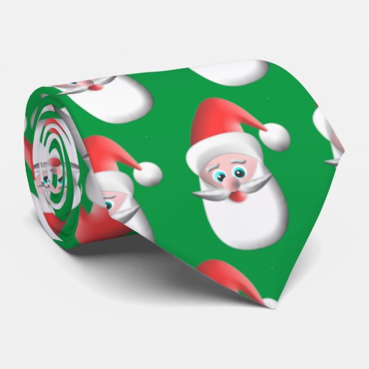 Santa Face Krawatte (Gerollt)