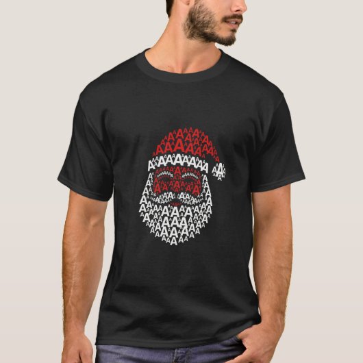 Santa Face Made of Letter A – T-Shirt (Vorderseite)