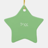 Santa Face mit Name und Keramik Ornament (Hinten)