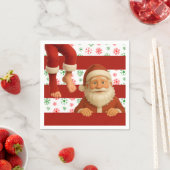 Santa Face | North Pole Spirits Christmas Serviette (Beispiel)