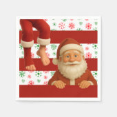 Santa Face | North Pole Spirits Christmas Serviette (Vorderseite)