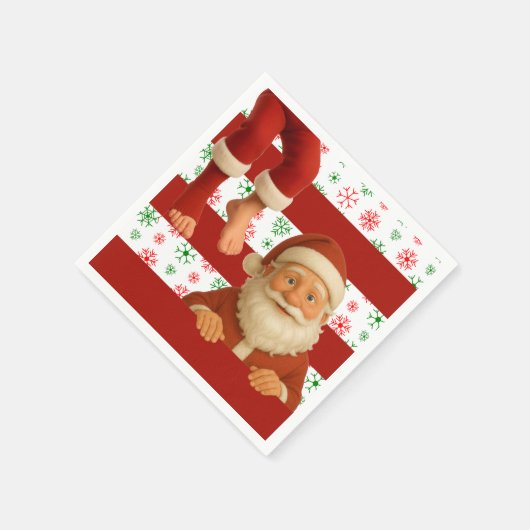 Santa Face | North Pole Spirits Christmas Serviette (Ecke)