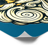 Santa Face Retro Sungles 6 7 Christmas 67 Santa Si Poster (Ecke)