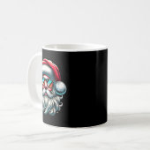 Santa Face Retro Sungles Christmas Xmas Kaffeetasse (Vorderseite Links)