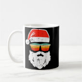 Santa Face Retro Sungles Christmas Xmas Men Women Kaffeetasse (Links)