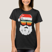 Santa Face Retro Sungles Christmas Xmas Men Women T-Shirt (Vorderseite)