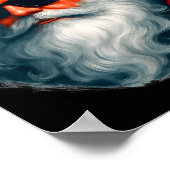 Santa Face Retro Sungles Funny Christmas Pajama Me Poster (Ecke)