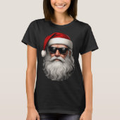 Santa Face Retro Sungles Funny Christmas Pajama Me T-Shirt (Vorderseite)