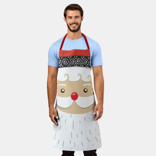 Santa Face Schürze (Getragen)