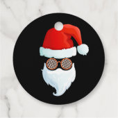 Santa Face Sonnenbrille Cooler Hipster Weihnachten Geschenkanhänger (Rückseite)