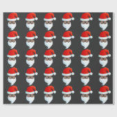 Santa Face Sonnenbrille Cooler Hipster Weihnachten Geschenkpapier (Flach)