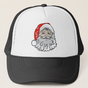 Santa Face Traditioneller Plastiklook Truckerkappe