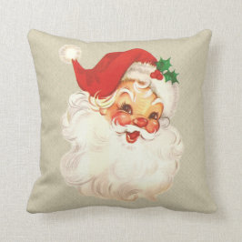 Santa Face Vintag Pillow Kissen