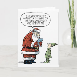 Santa Facebook Feiertagskarte