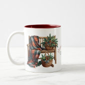 Santa Faces Frohe Weihnachten und glückliches Neue Zweifarbige Tasse