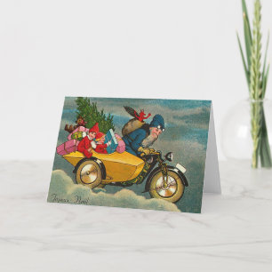 Santa fährt Motorrad - Weihnachten