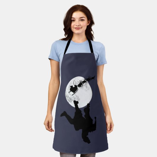 Santa Fallin' Vollmond Schürze (Getragen)