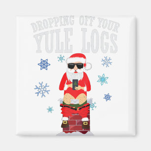 Santa fällt aus dem Weihnachten Logbücher Unglaubl Magnet