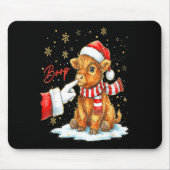 Santa Farmer Funny Western Hand Boop Christmas Hig Mousepad (Vorne)