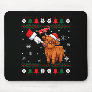 Santa Farmer Lustig Western Hand Boop Weihnachten Mousepad