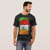 Santa Fat Pineapple Glasses Xmas Lights Pineapple  T-Shirt (Vorne ganz)