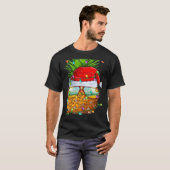 Santa Fat Pineapple Glasses Xmas Lights Pineapple T-Shirt (Vorne ganz)