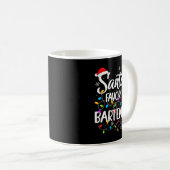 Santa Favorite Bartender Christmas Lights Funny Xm Kaffeetasse (VorderseiteRechts)